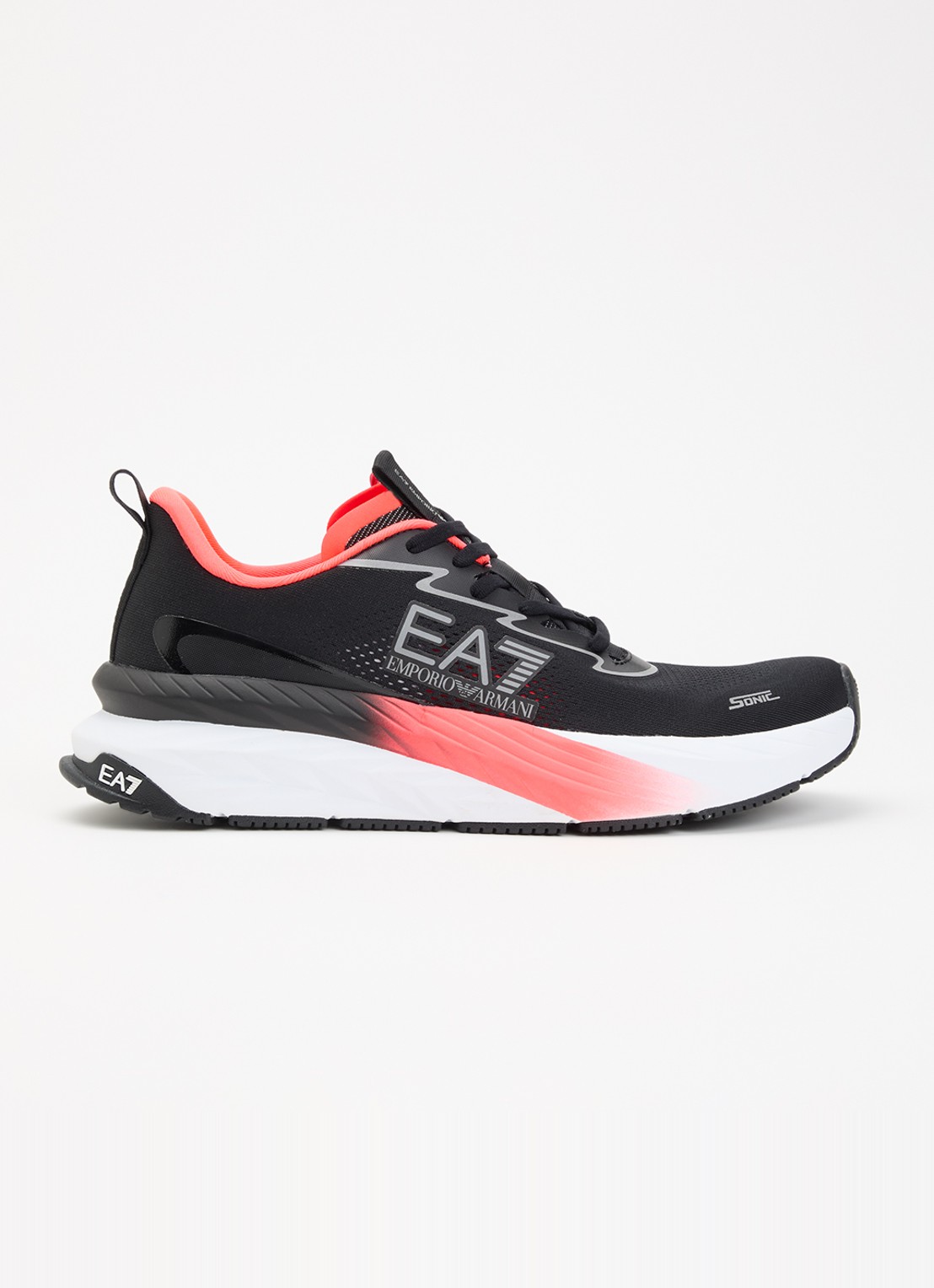 Armani Sneaker met gebreid bovenwerk - voorkant 5 wit