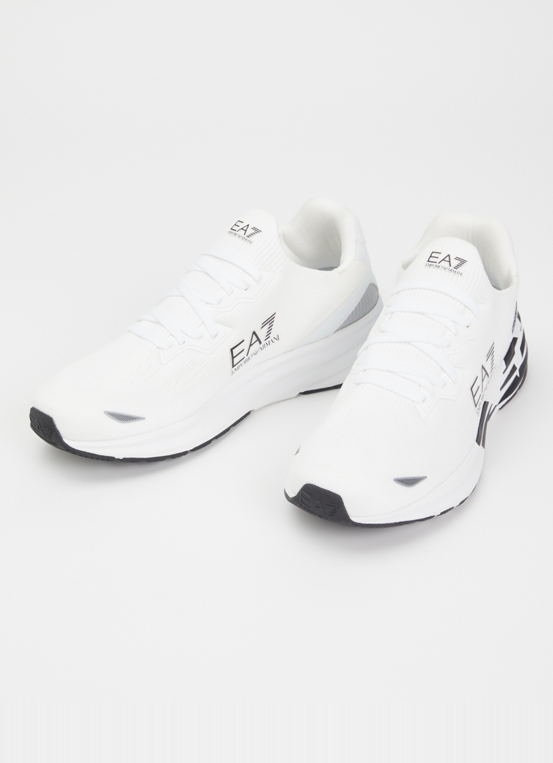 Armani Sneaker met gebreid bovenwerk - detail wit