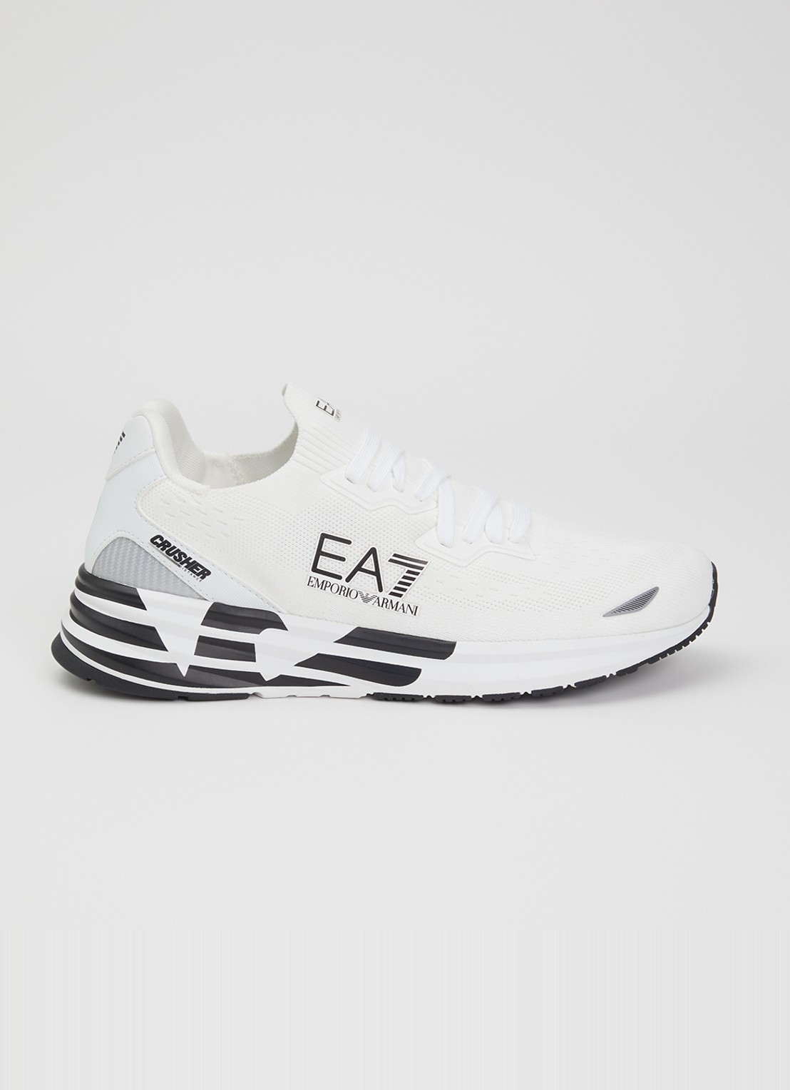 Armani Sneaker met gebreid bovenwerk - voorkant 4 wit