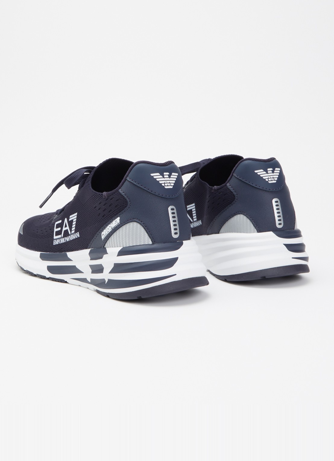 Armani Sneaker met gebreid bovenwerk - achterkant 2 indigo