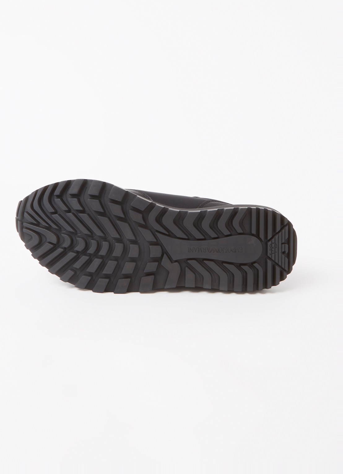 Armani Sneaker met kalfsleren details en logo - detail 4 zwart