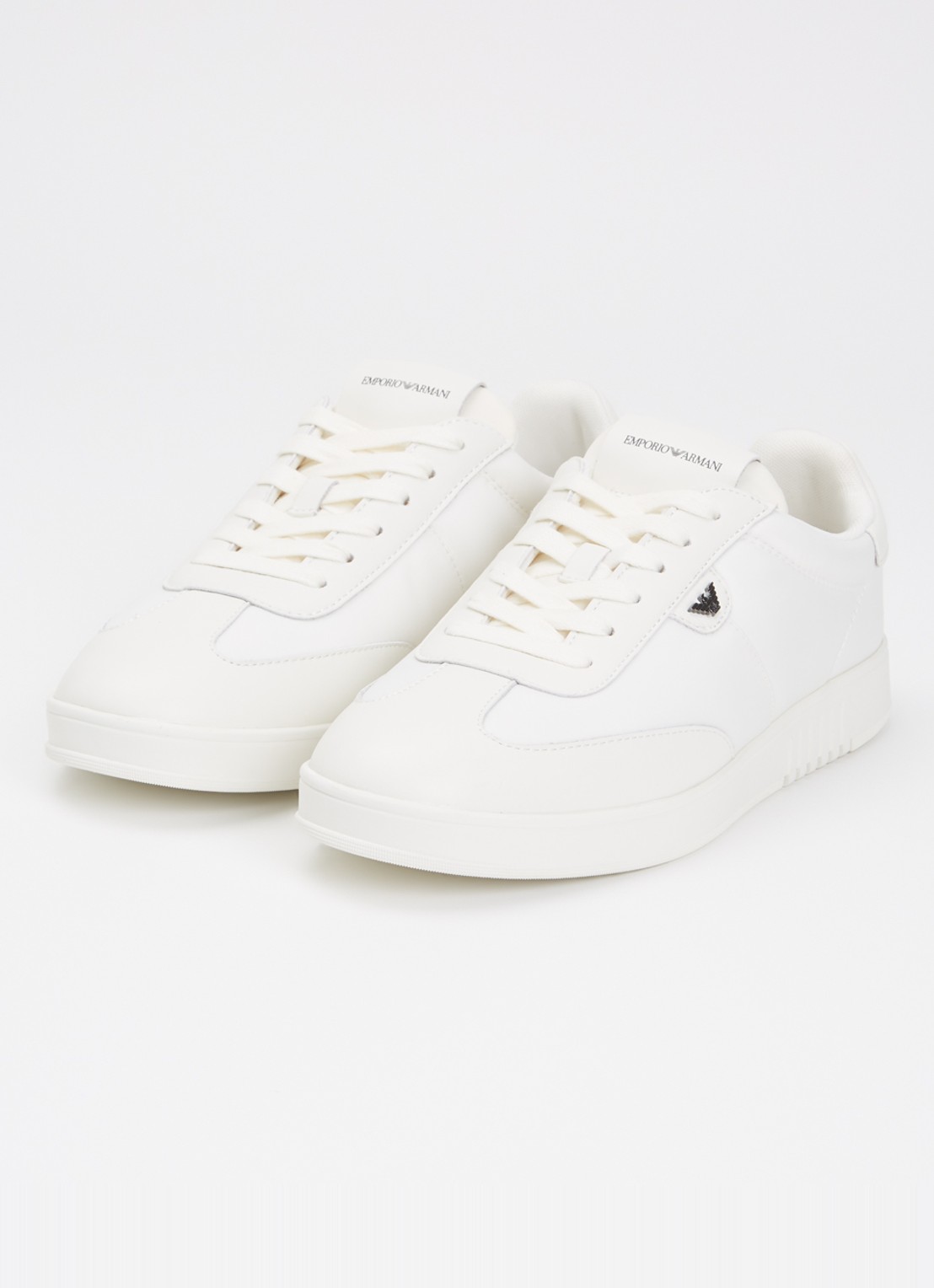 Armani Sneaker met leren details - detail 2 wit