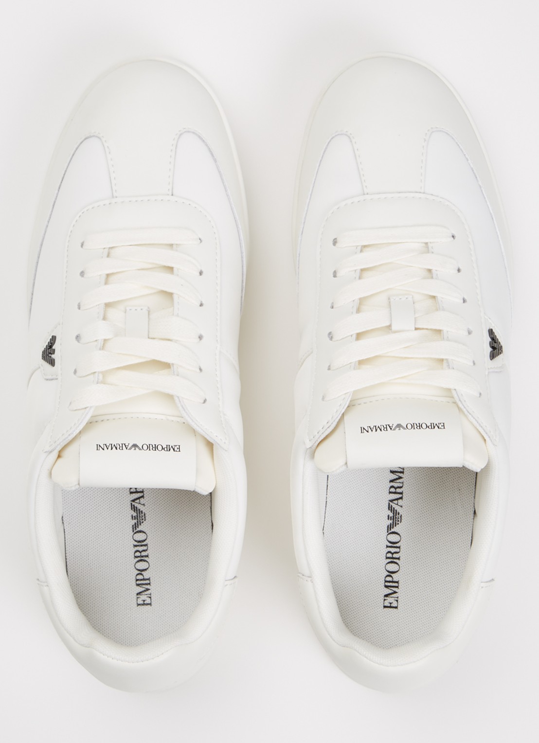 Armani Sneaker met leren details - detail 3 wit