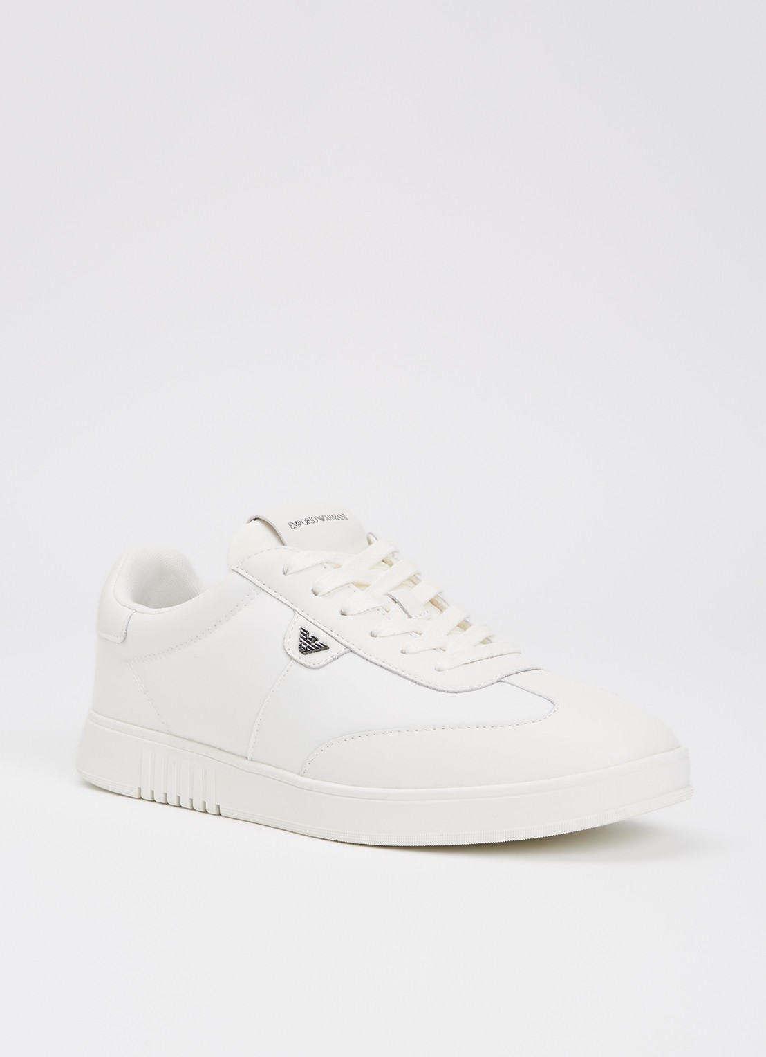 Armani Sneaker met leren details - voorkant wit