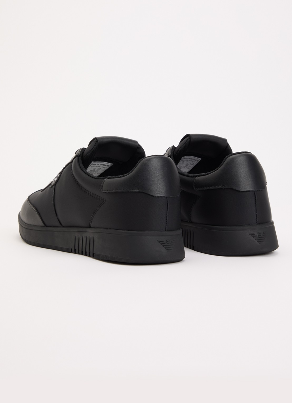 Armani Sneaker met leren details - achterkant 5 zwart