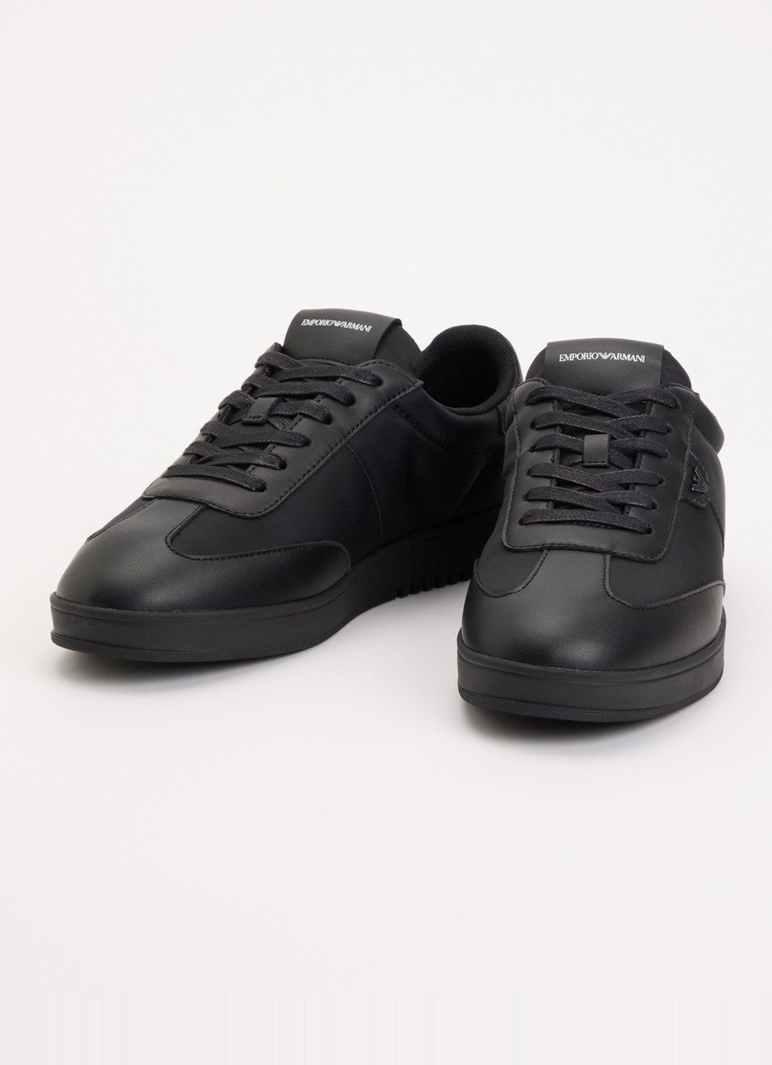 Armani Sneaker met leren details - detail zwart