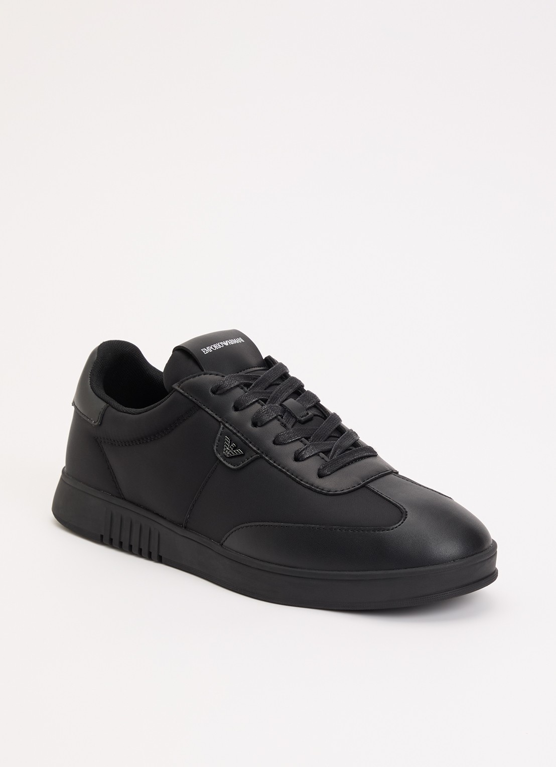 Armani Sneaker met leren details - voorkant 4 zwart