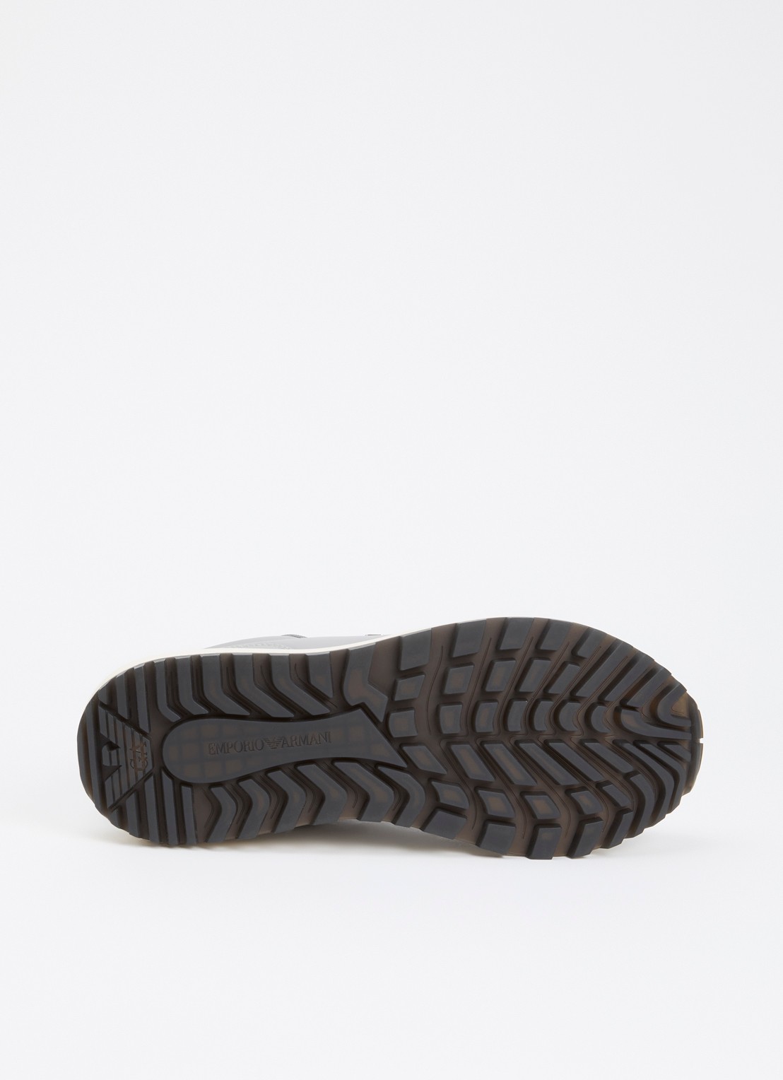Armani Sneaker met leren details - detail 4 lichtgrijs