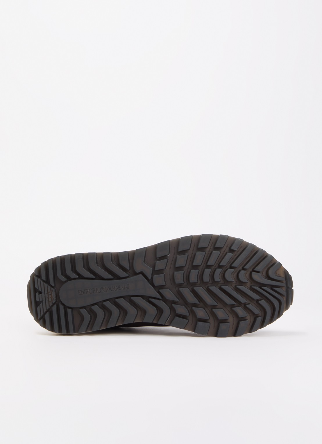 Armani Sneaker met leren details - detail 3 donkerbruin