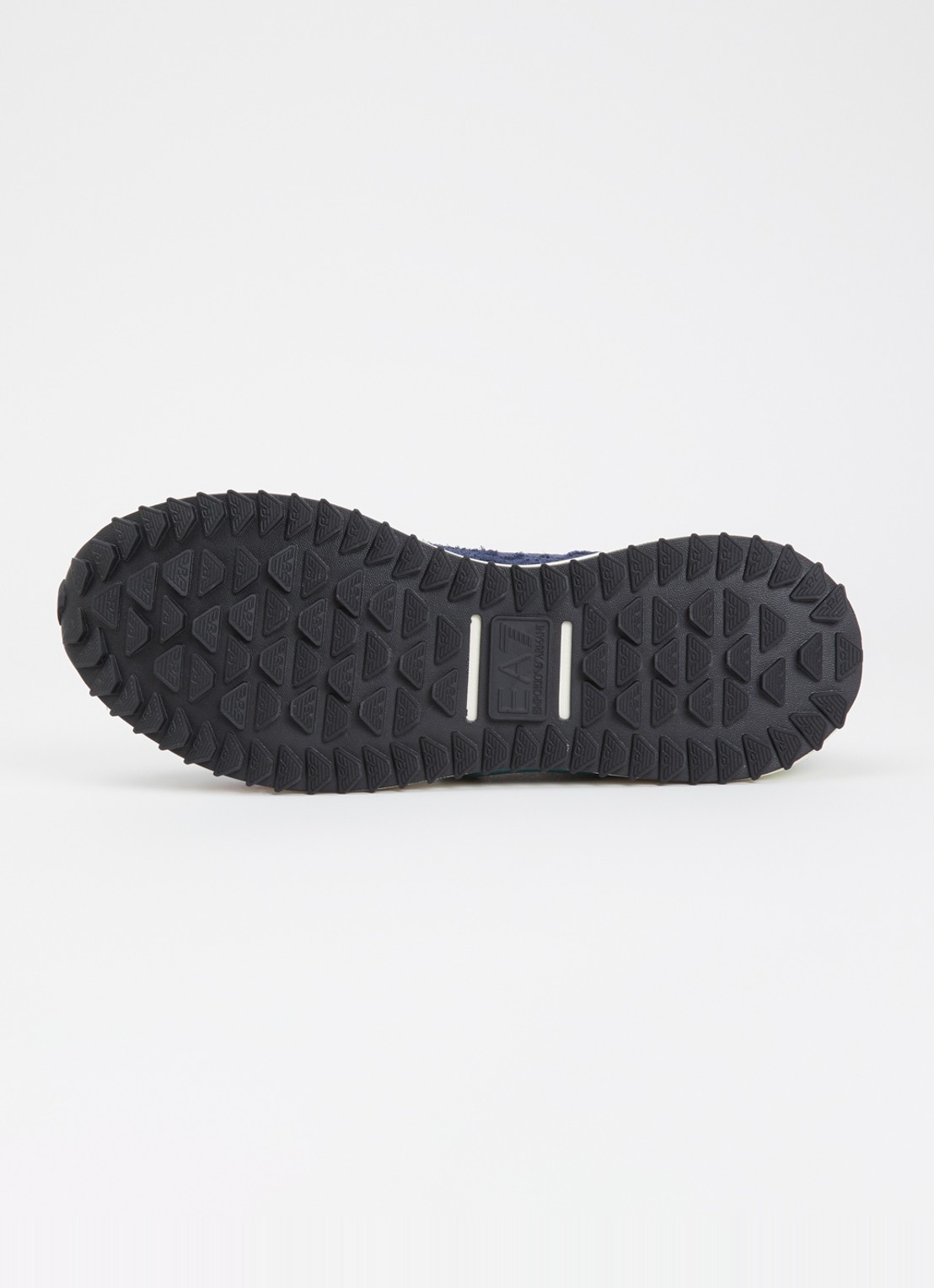 Armani Sneaker met logo en suède details - detail 3 indigo