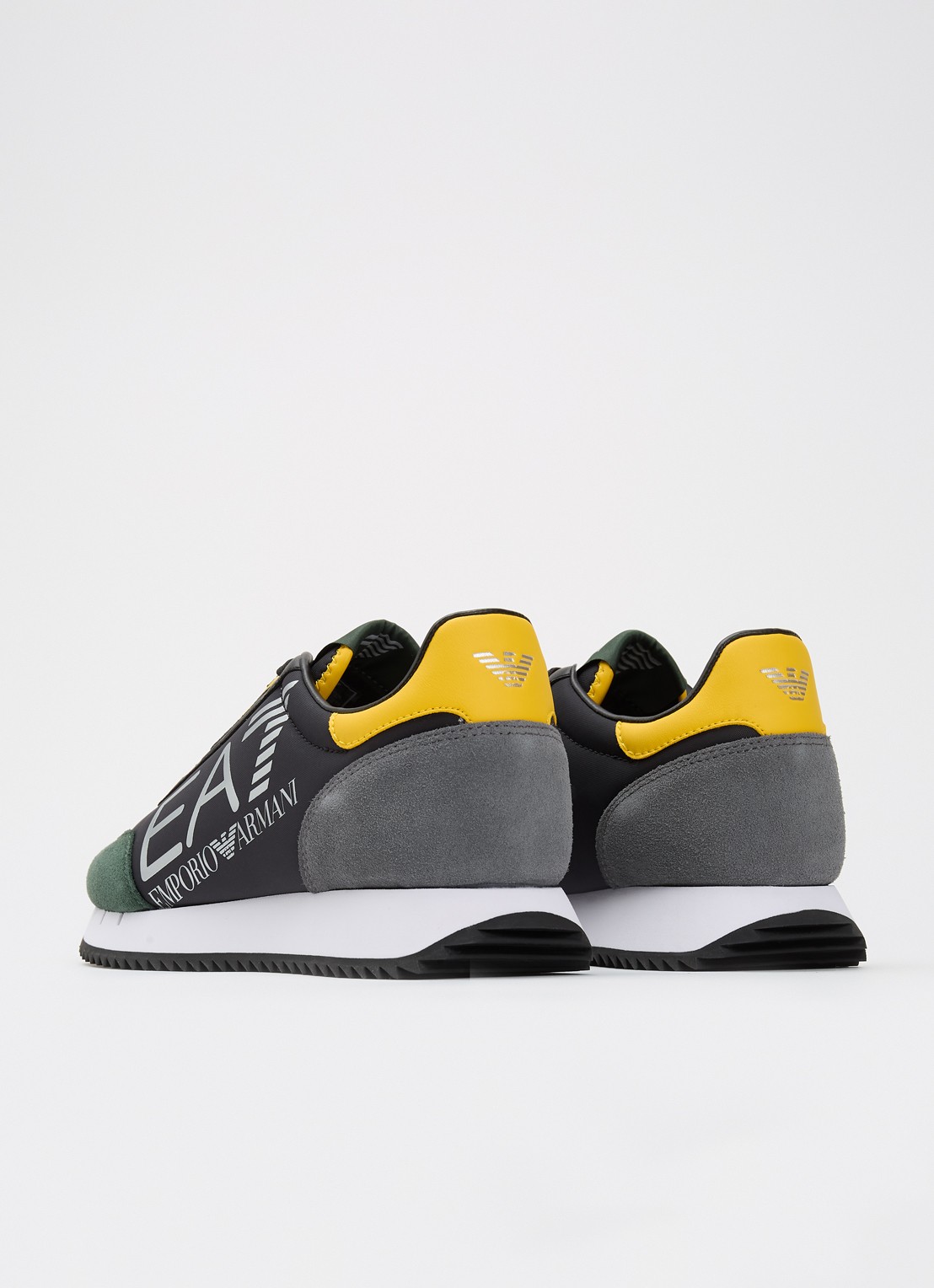 Armani Sneaker met logo en suède details - achterkant 5 groen