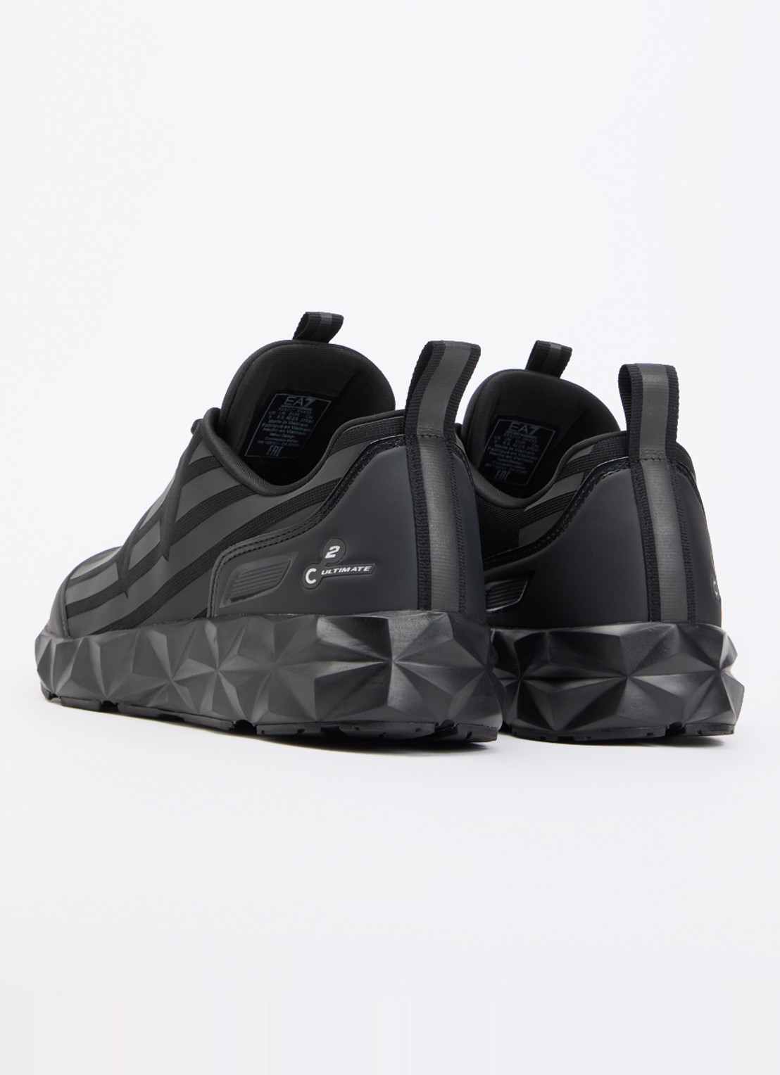 Armani Sneaker met logo - achterkant 2 diepzwart