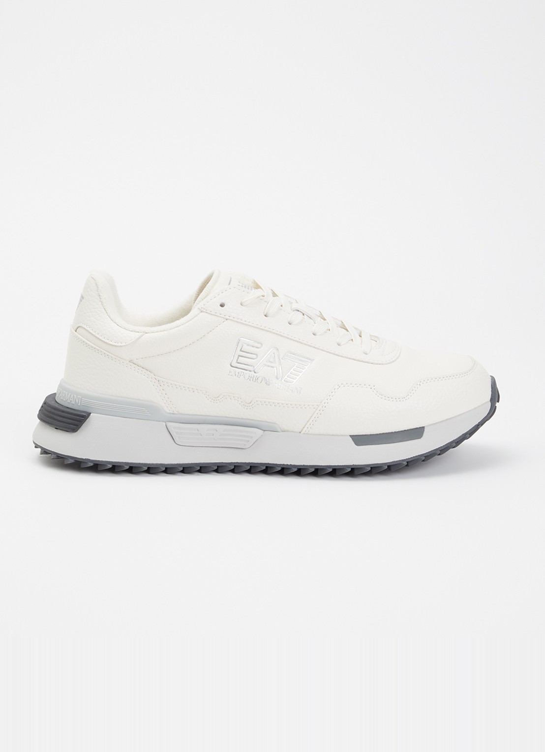 Armani Sneaker met logo - voorkant 5 gebroken wit
