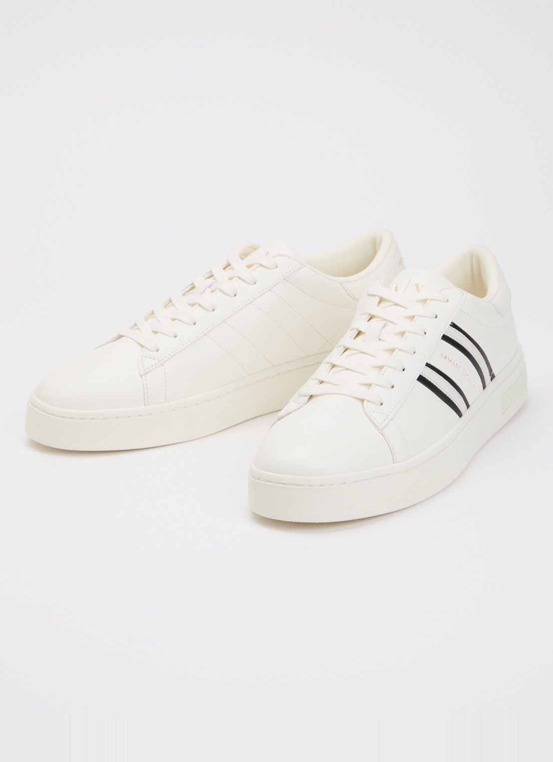 Armani Sneaker met logo - detail 2 gebroken wit
