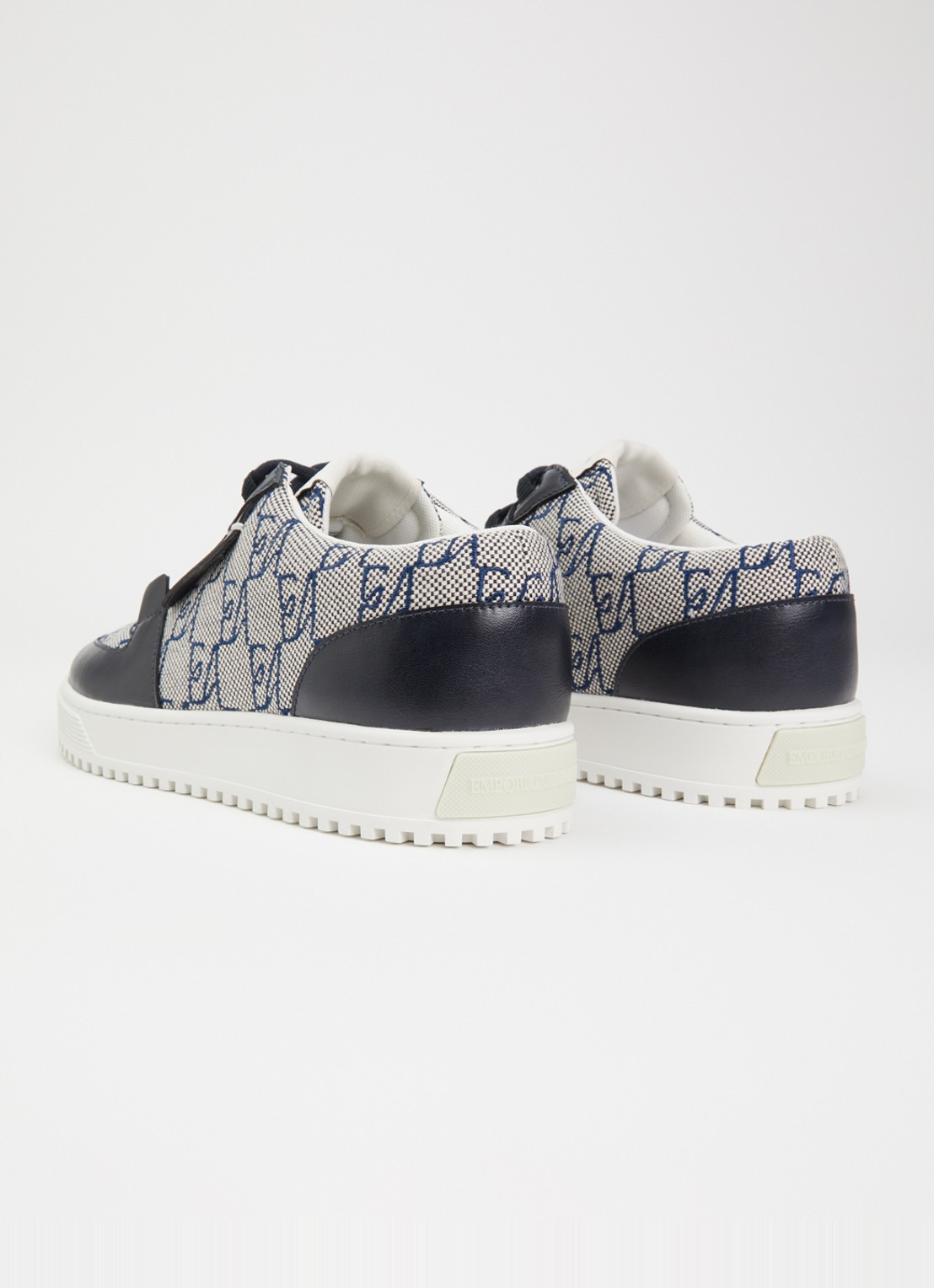 Armani Sneaker met logoprint - achterkant 4 donkerblauw