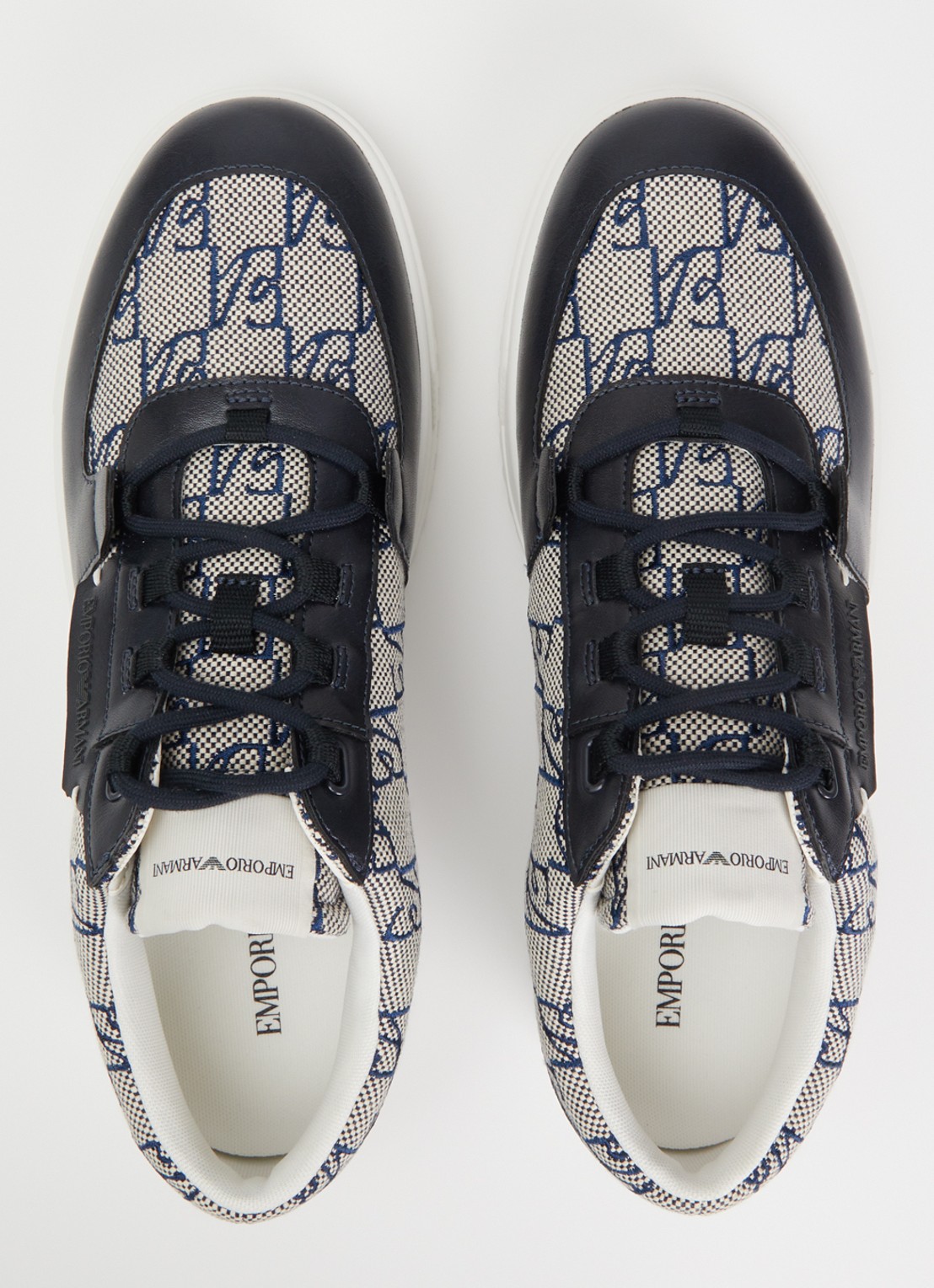 Armani Sneaker met logoprint - detail 2 donkerblauw
