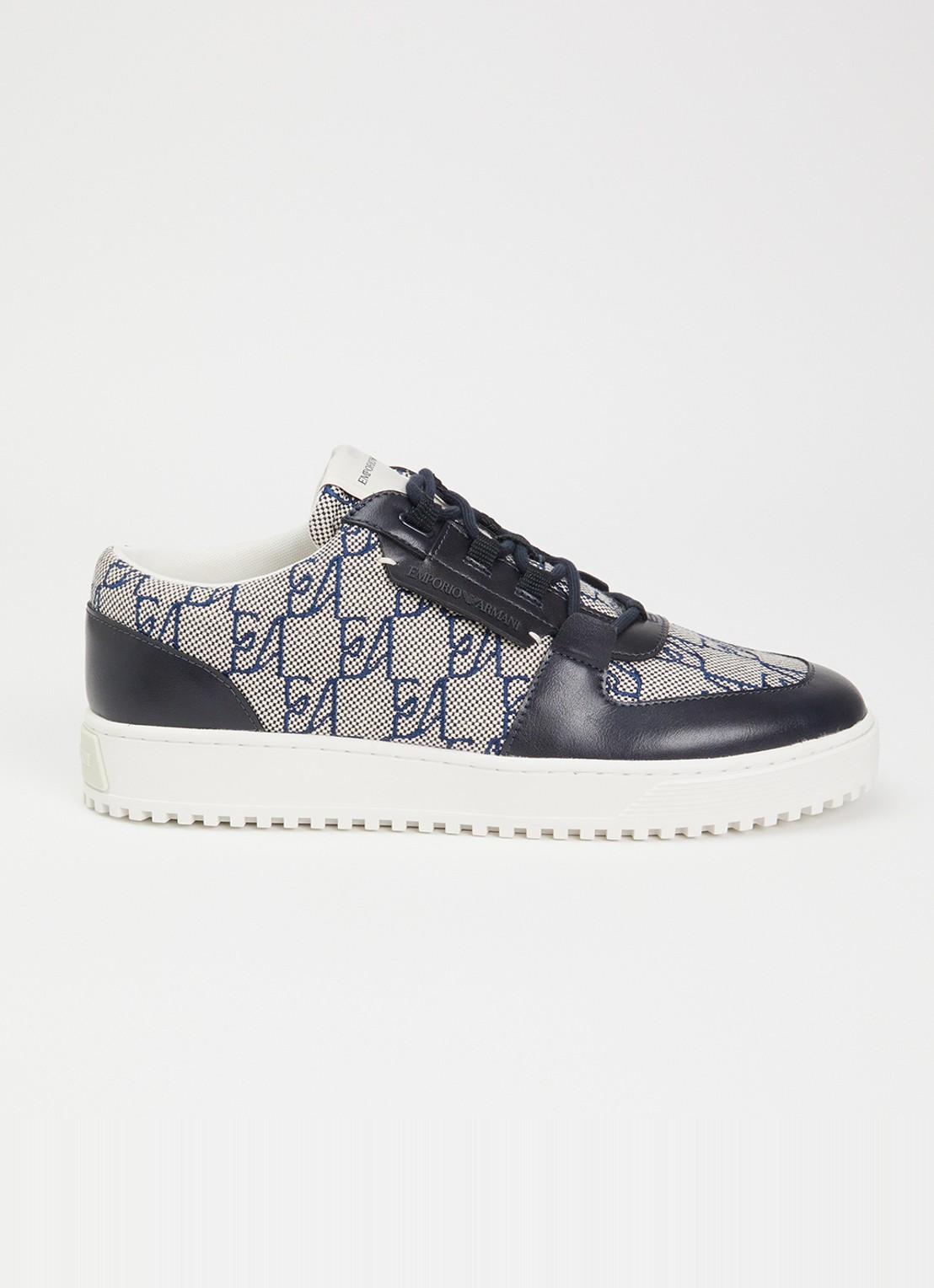 Armani Sneaker met logoprint - voorkant 5 donkerblauw