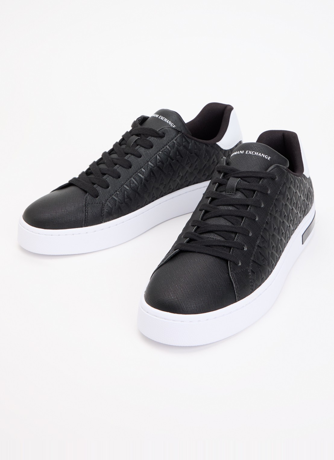 Armani Sneaker met logoprint - detail 3 zwart