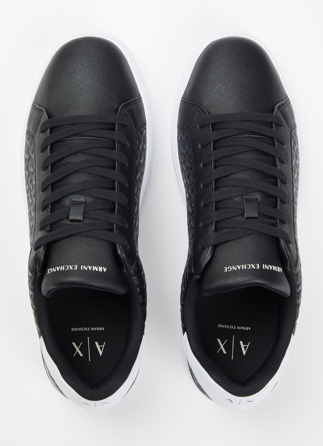 Armani Sneaker met logoprint - detail 4 zwart