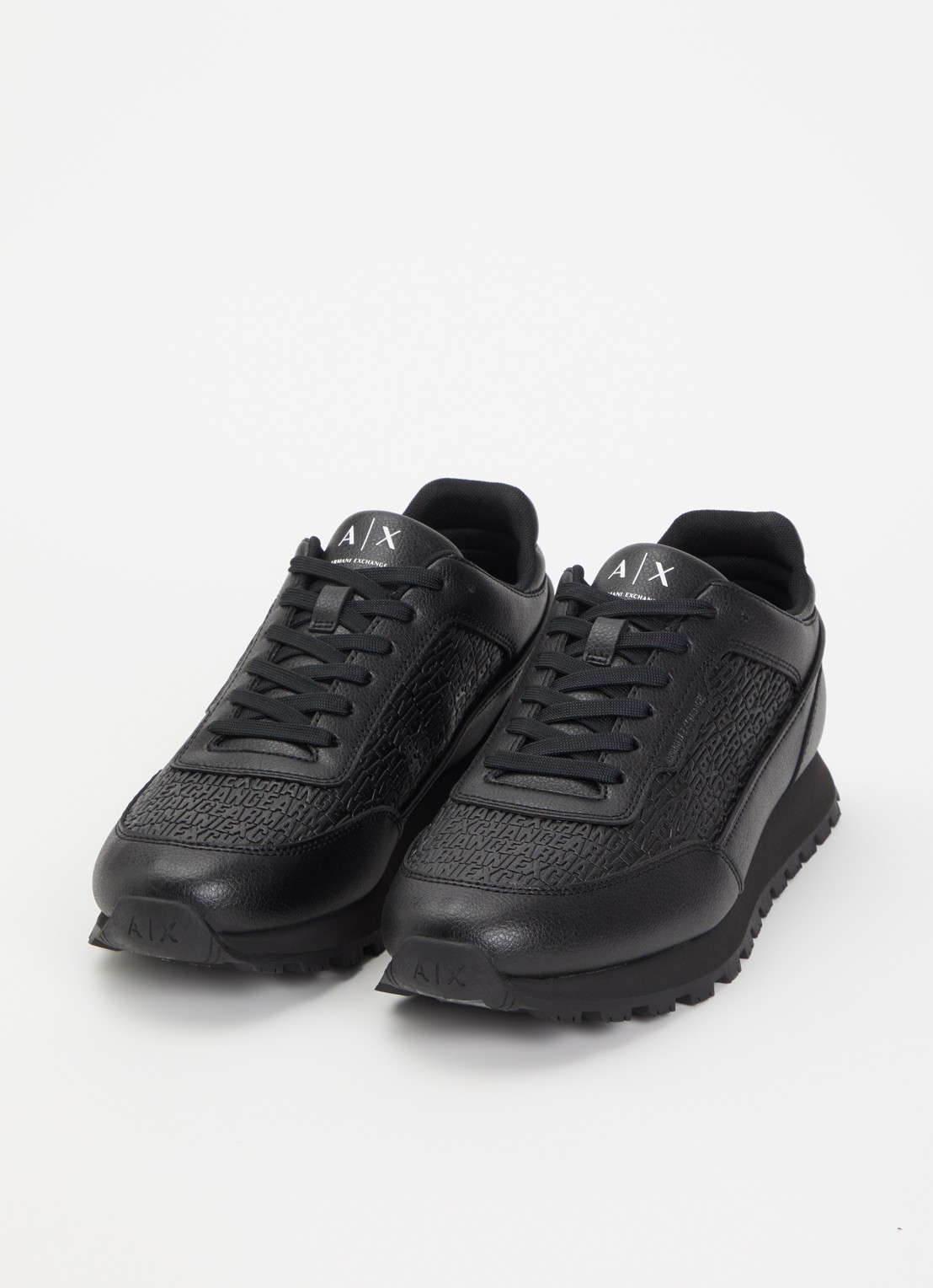 Armani Sneaker met logoprint - detail 2 zwart