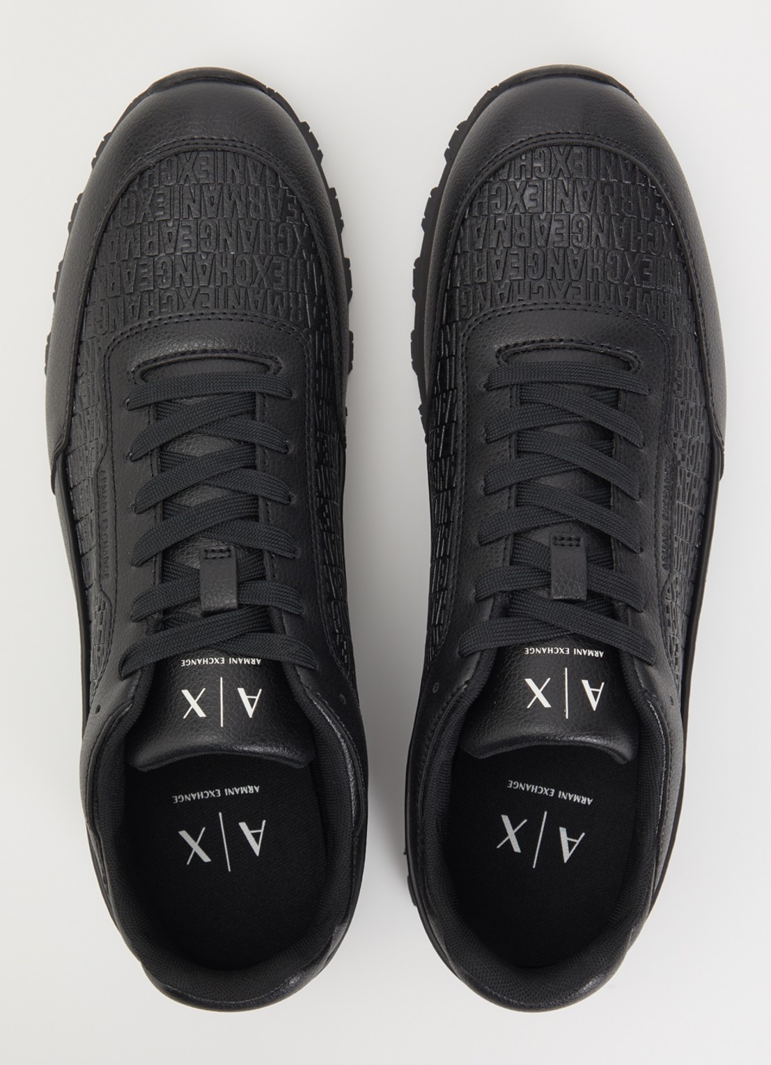 Armani Sneaker met logoprint - detail 3 zwart