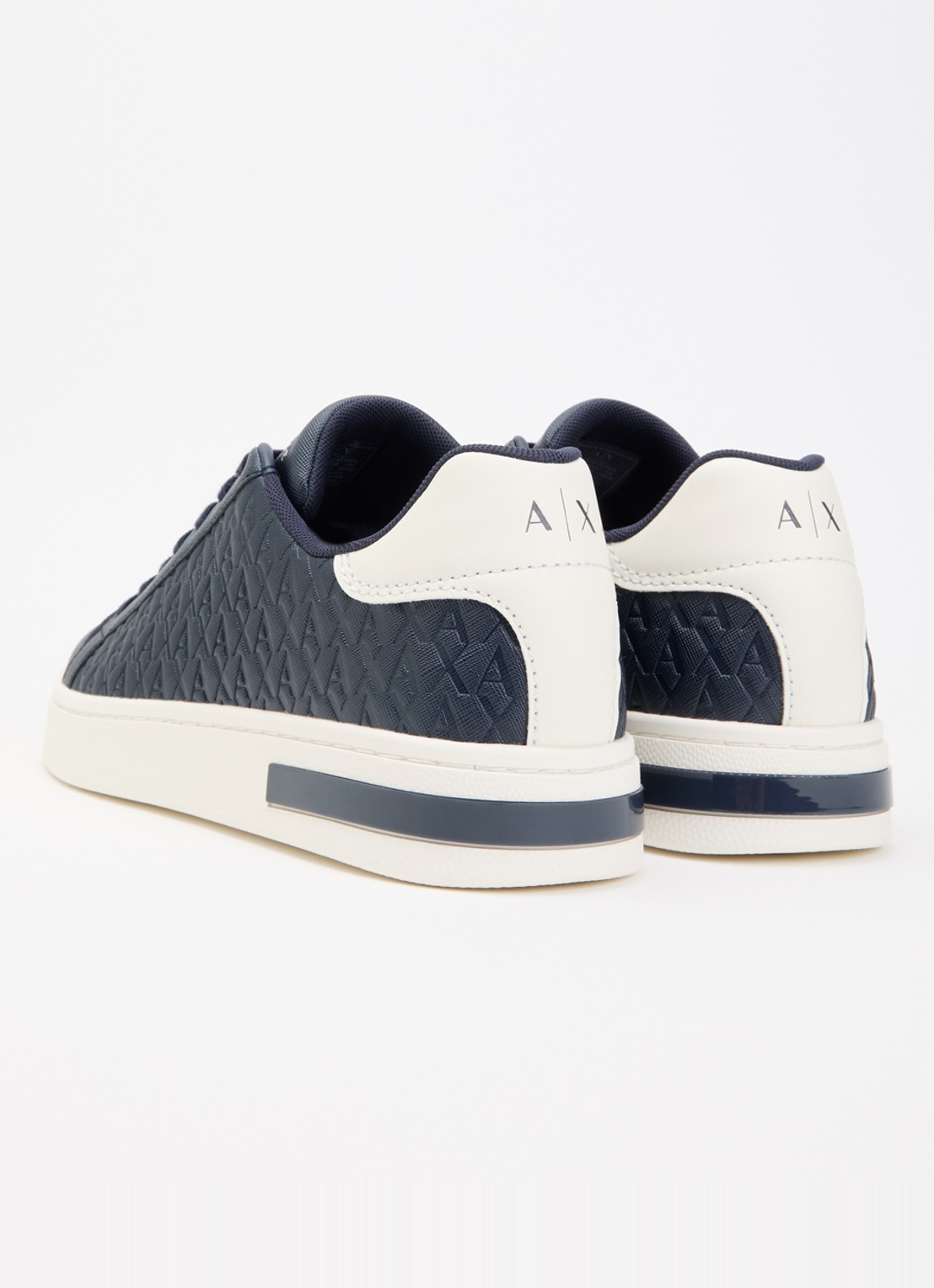 Armani Sneaker met logoprint - achterkant 5 navy-off white-mb513