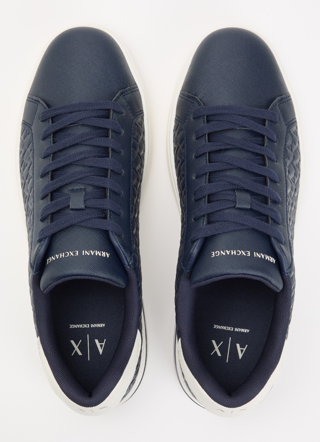 Armani Sneaker met logoprint - detail 3 navy-off white-mb513