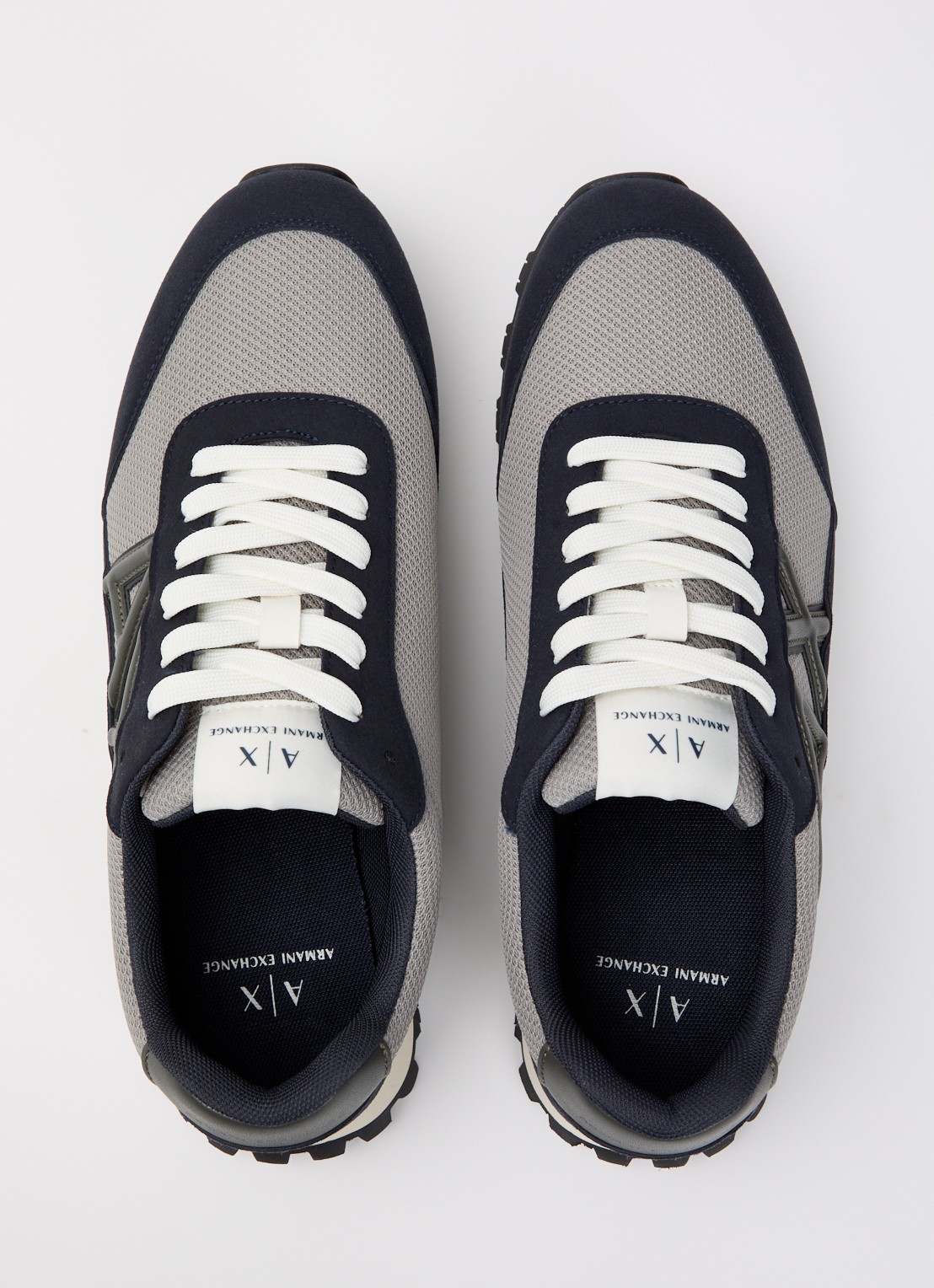 Armani Sneaker met mesh details en logo - detail 2 donkerblauw