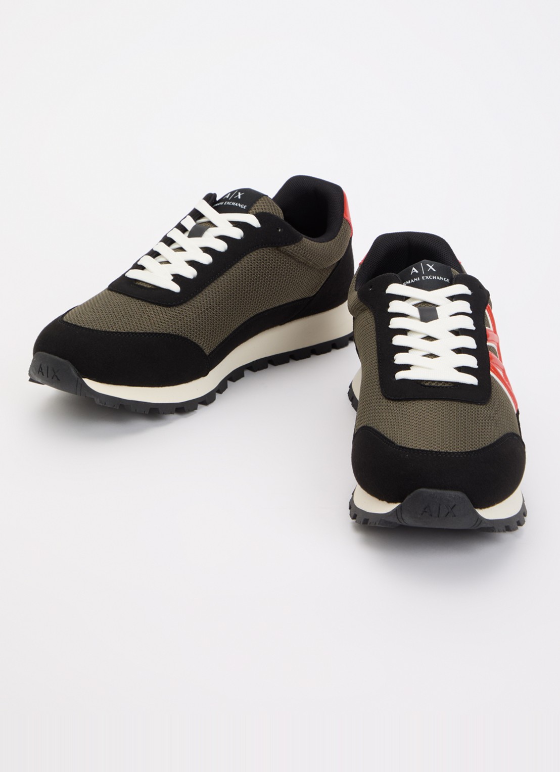 Armani Sneaker met mesh details en logo - detail groen