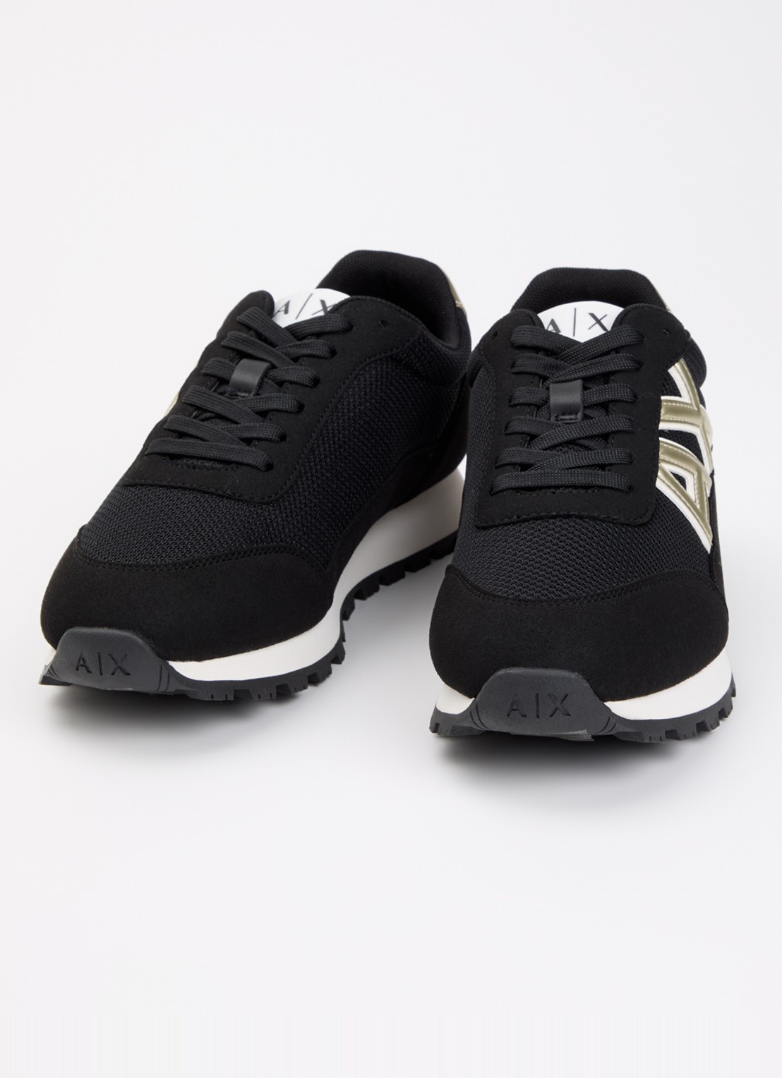 Armani Sneaker met mesh details en logo - detail 3 antraciet