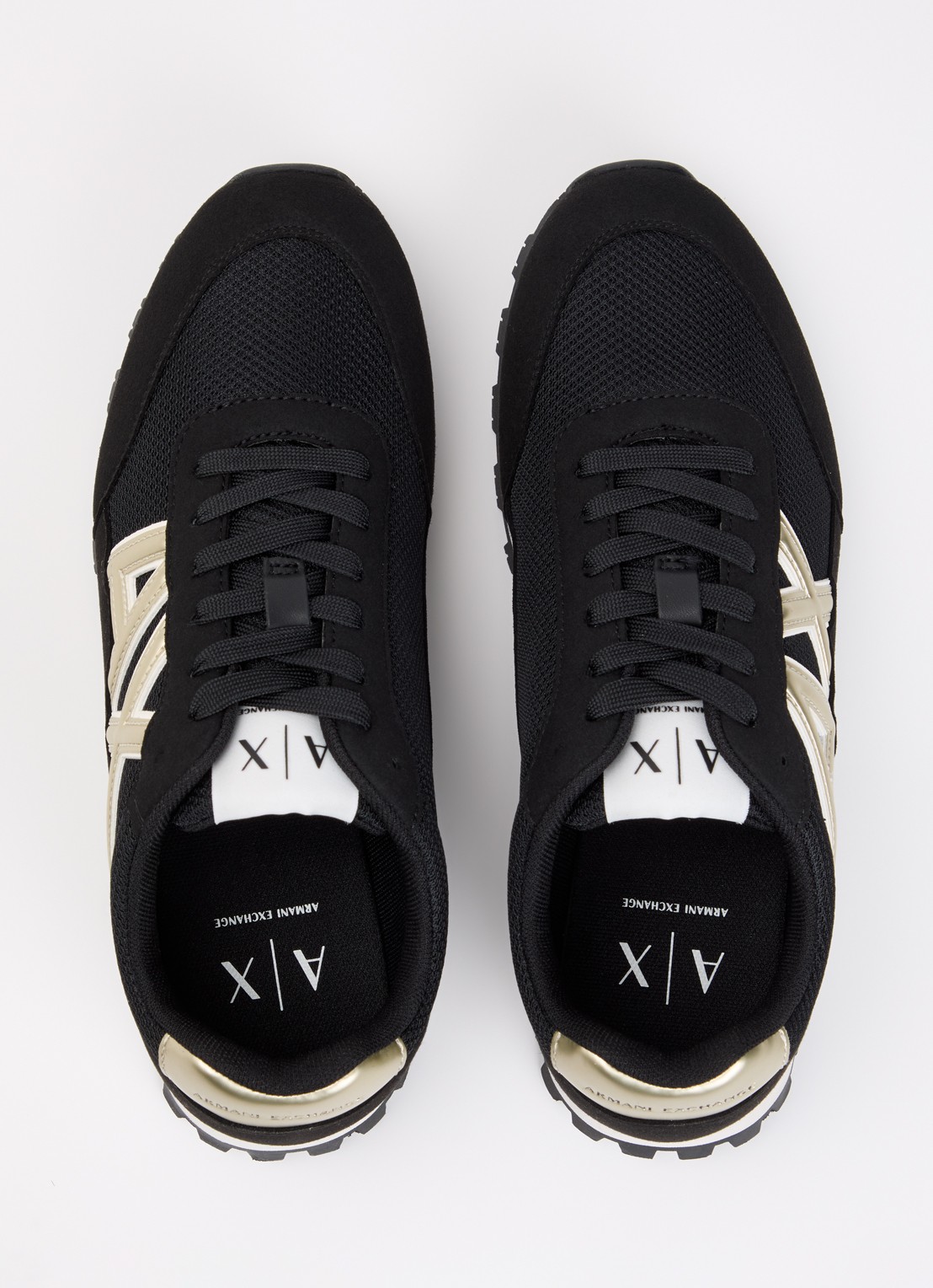 Armani Sneaker met mesh details en logo - detail 4 antraciet