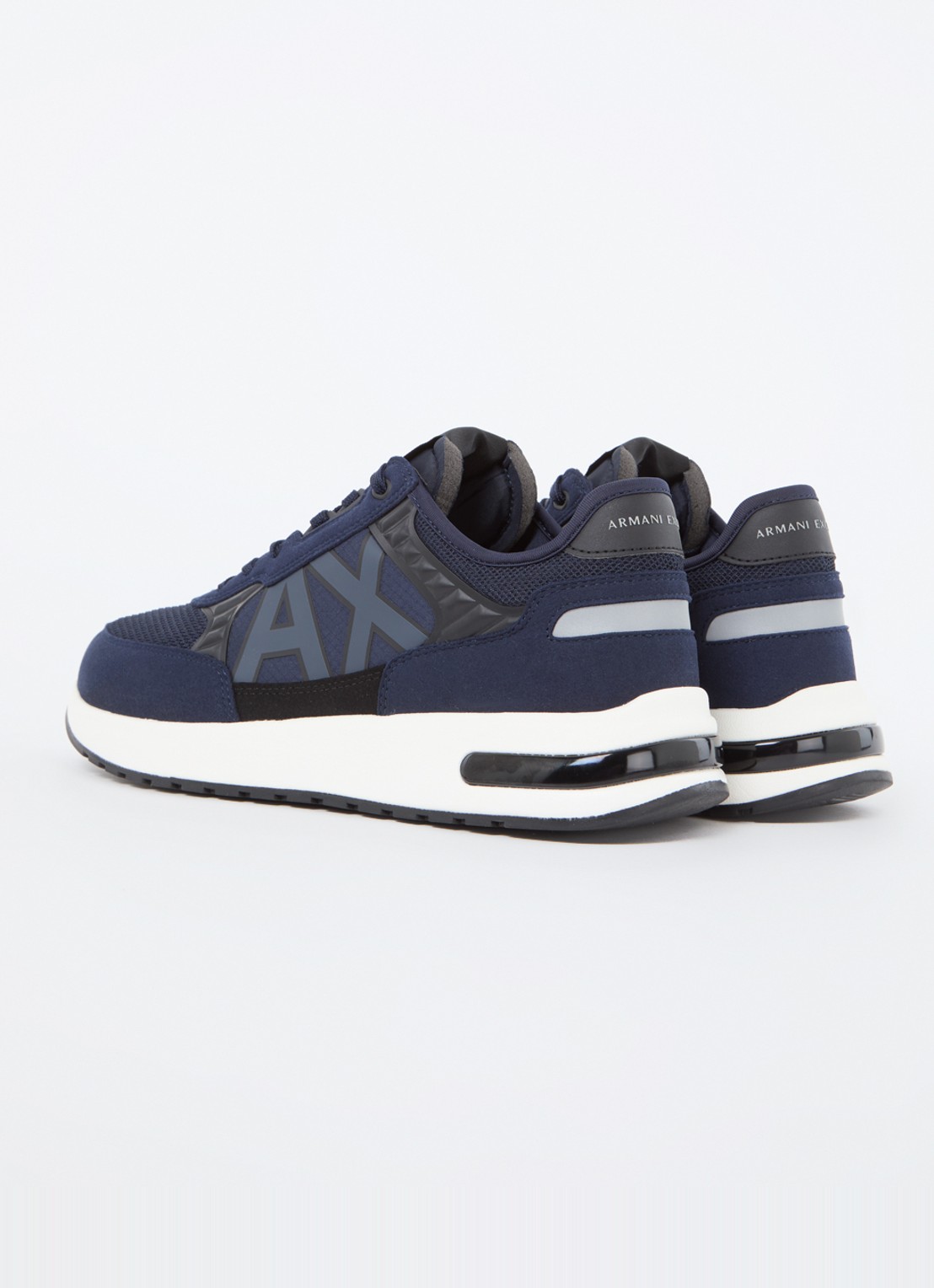 Armani Sneaker met mesh details - achterkant 3 donkerblauw