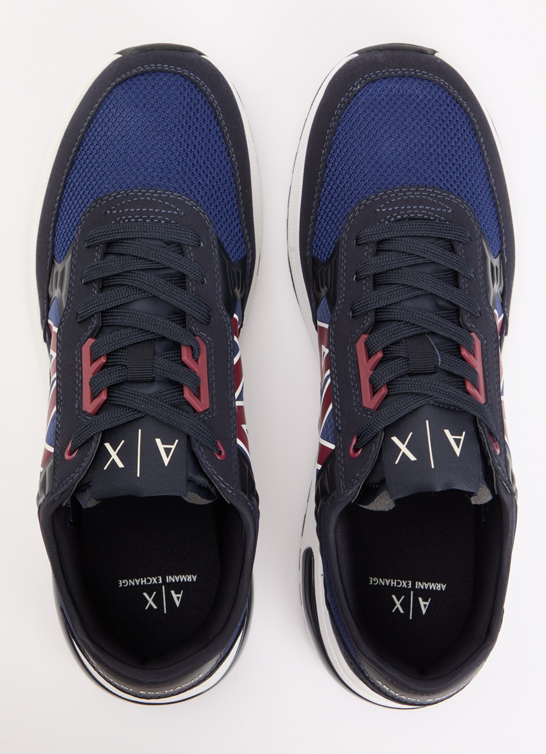 Armani Sneaker met mesh details - detail 9 donkerblauw