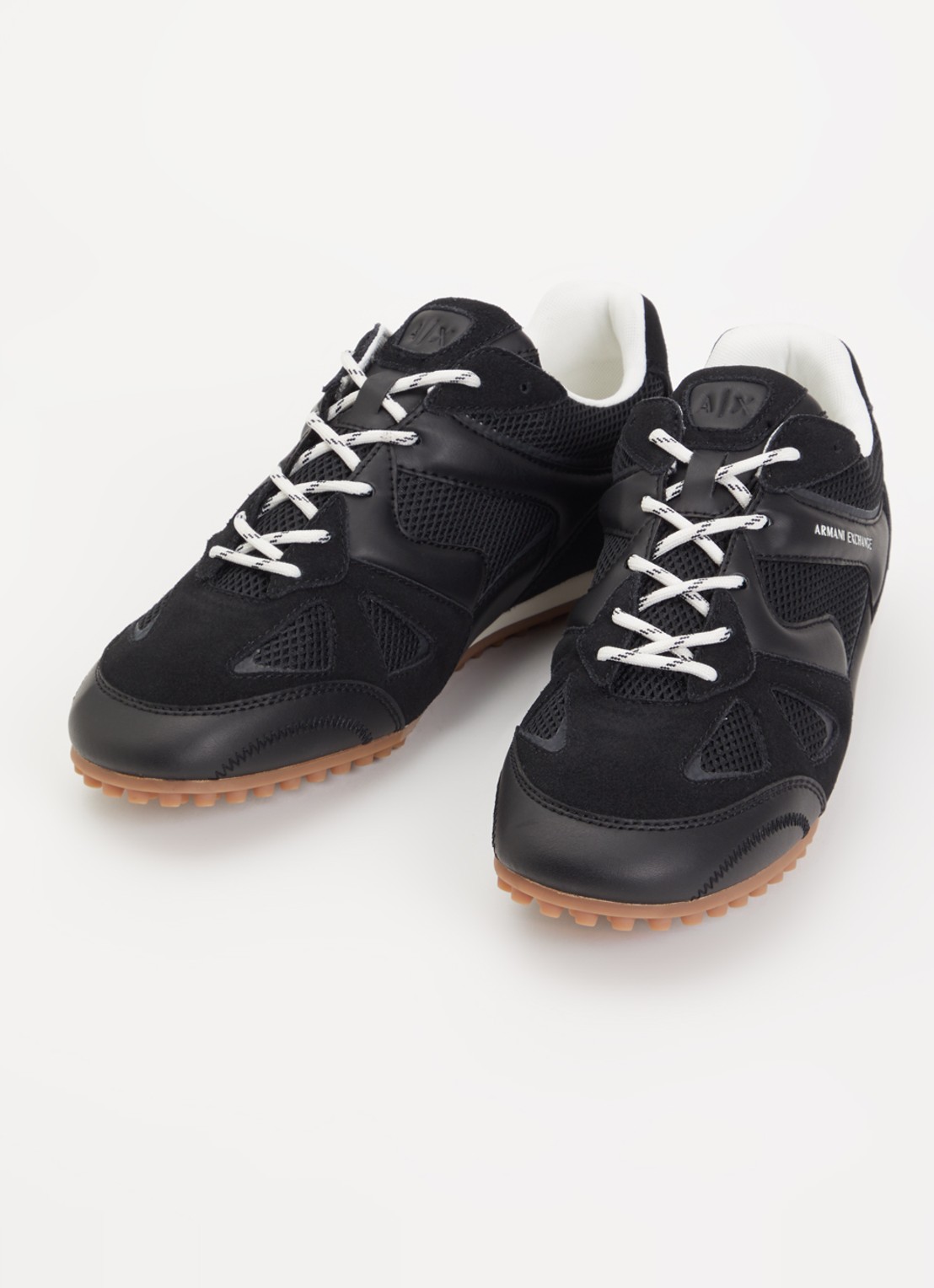 Armani Sneaker met mesh details - detail zwart