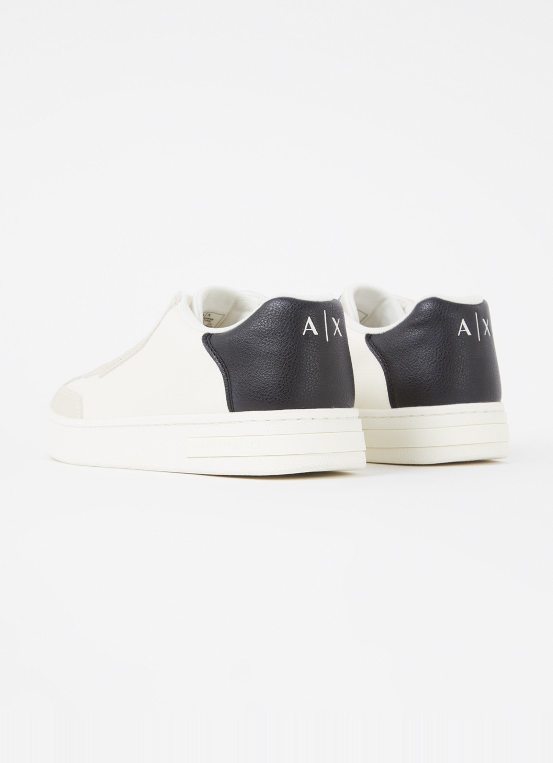 Armani Sneaker met suède details en logo - achterkant 5 zwart