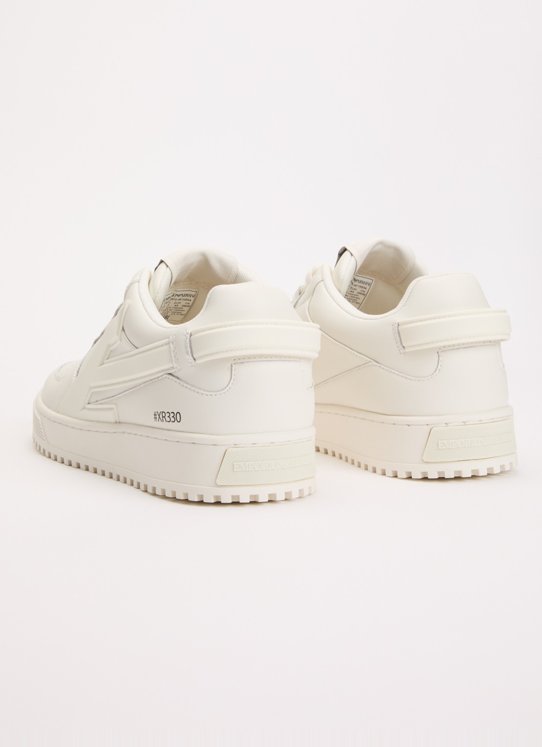 Armani Sneaker van leer met logo - achterkant 2 wit