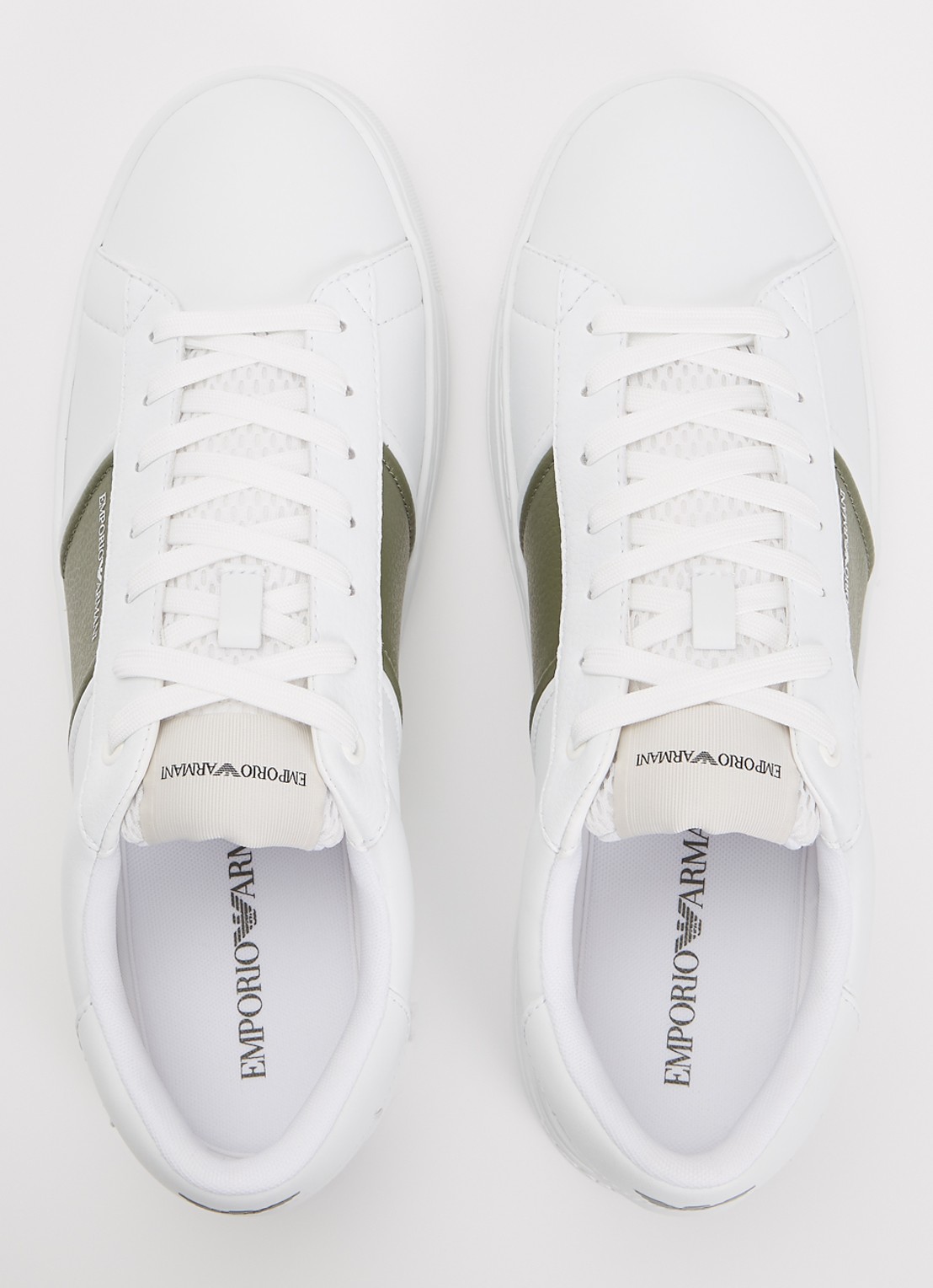 Armani Sneaker van leer met logo - detail 4 groen