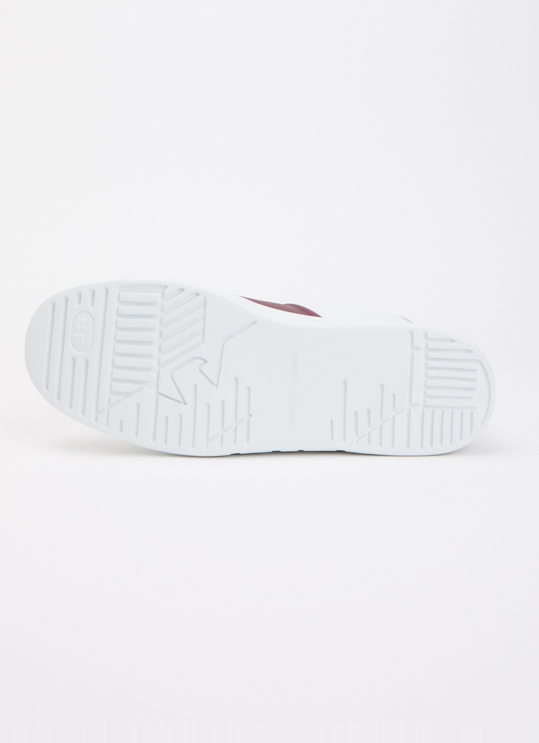 Armani Sneaker van leer met logo - detail 4 bordeauxrood
