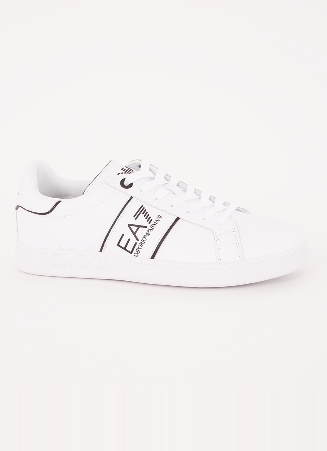 Armani Sneaker van leer met logo - voorkant 5 wit