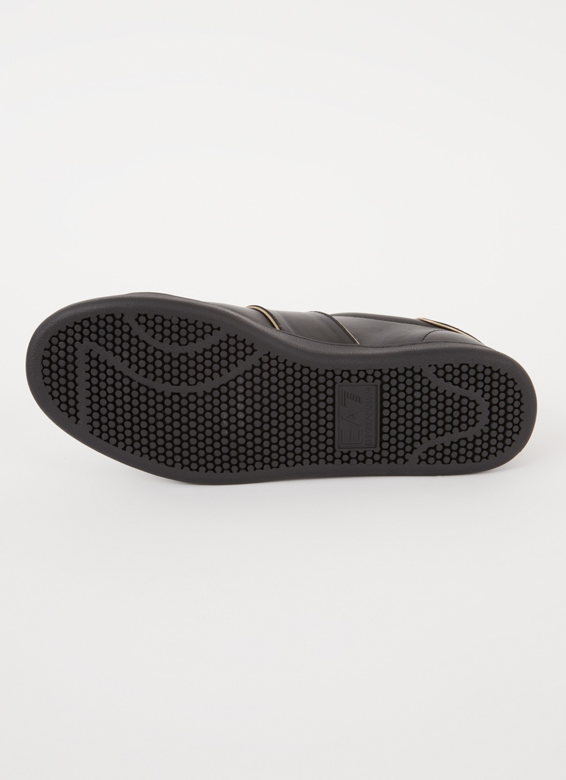 Armani Sneaker van leer met logo - detail 4 zwart