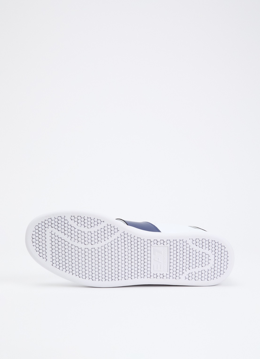 Armani Sneaker van leer met logo - detail 4 blauw