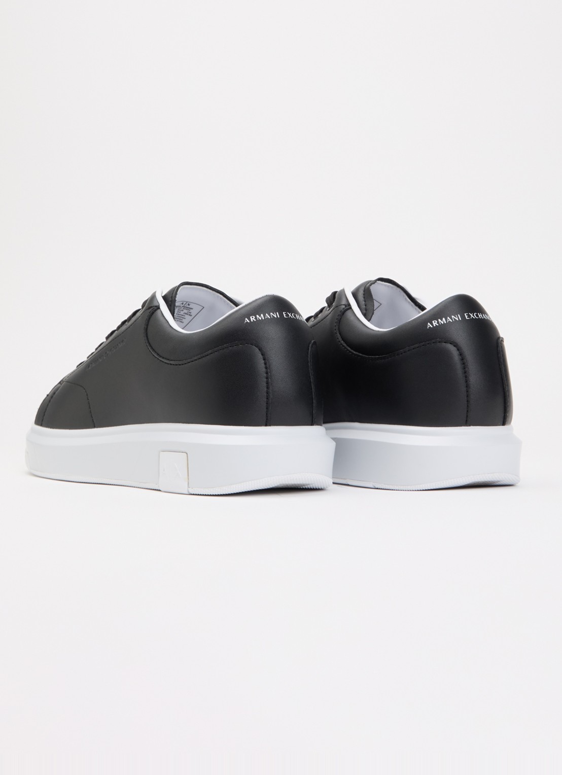 Armani Sneaker van leer met logo - achterkant zwart