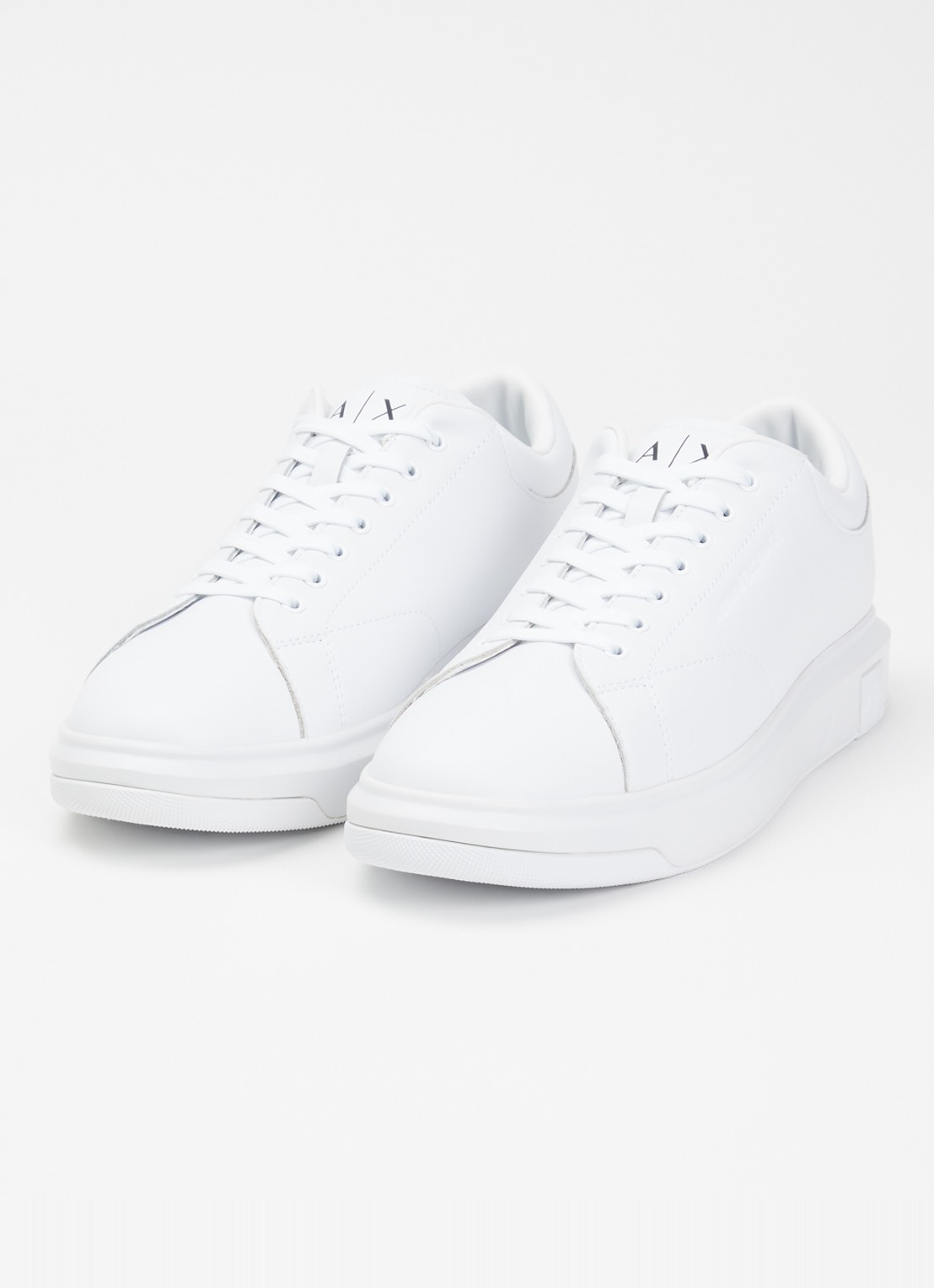 Armani Sneaker van leer met logo - detail 3 wit