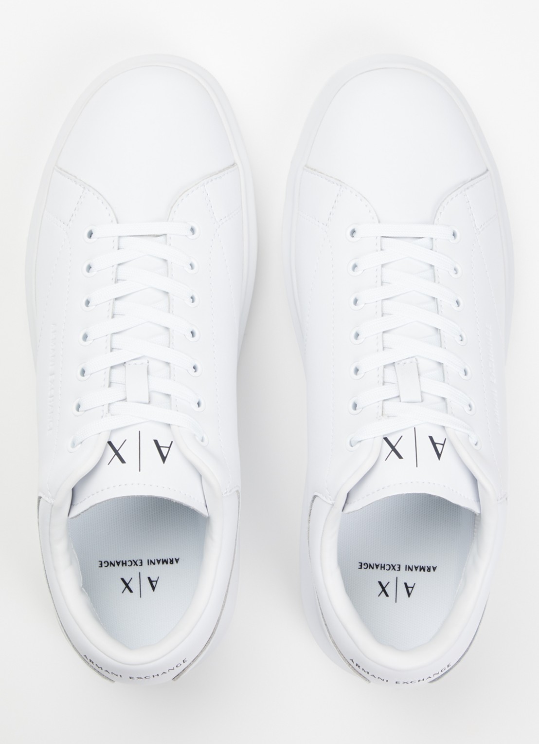 Armani Sneaker van leer met logo - detail 4 wit