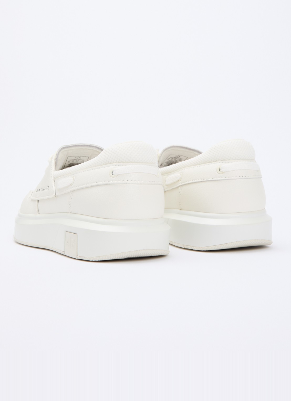 Armani Sneaker van leer met logo - achterkant 4 wit