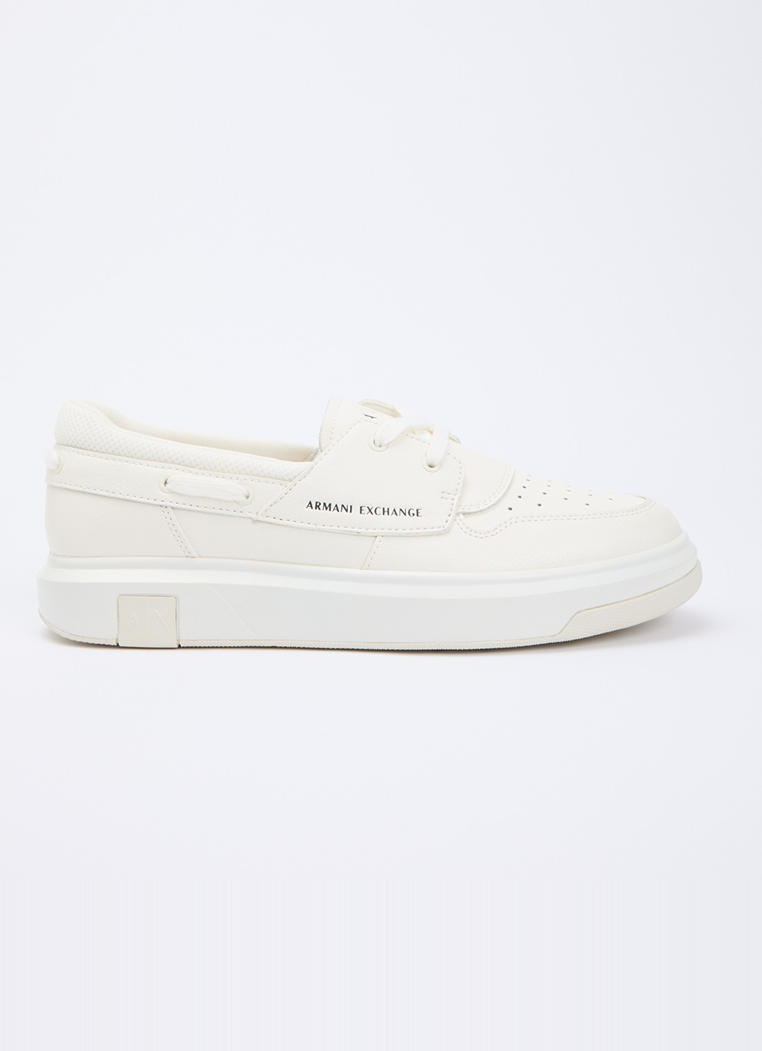 Armani Sneaker van leer met logo - voorkant 5 wit