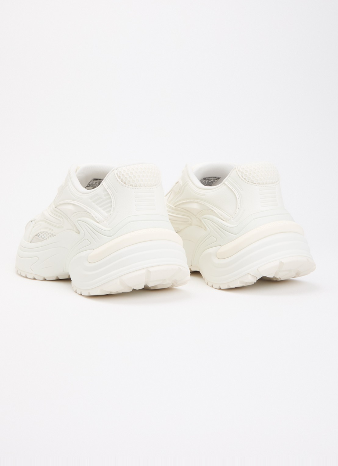 Armani Sneaker van leer met mesh details  - achterkant 5 wit