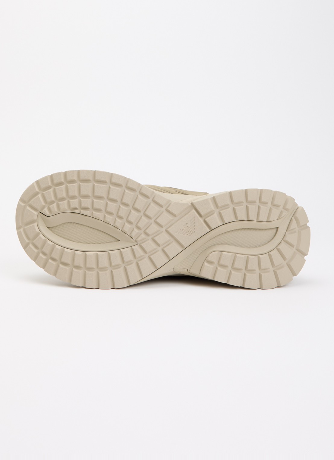 Armani Sneaker van leer met mesh details  - detail 5 olijfgroen