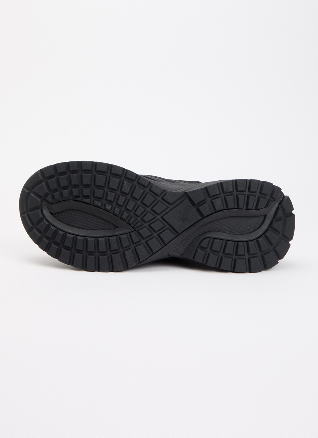 Armani Sneaker van leer met mesh details  - detail 3 zwart