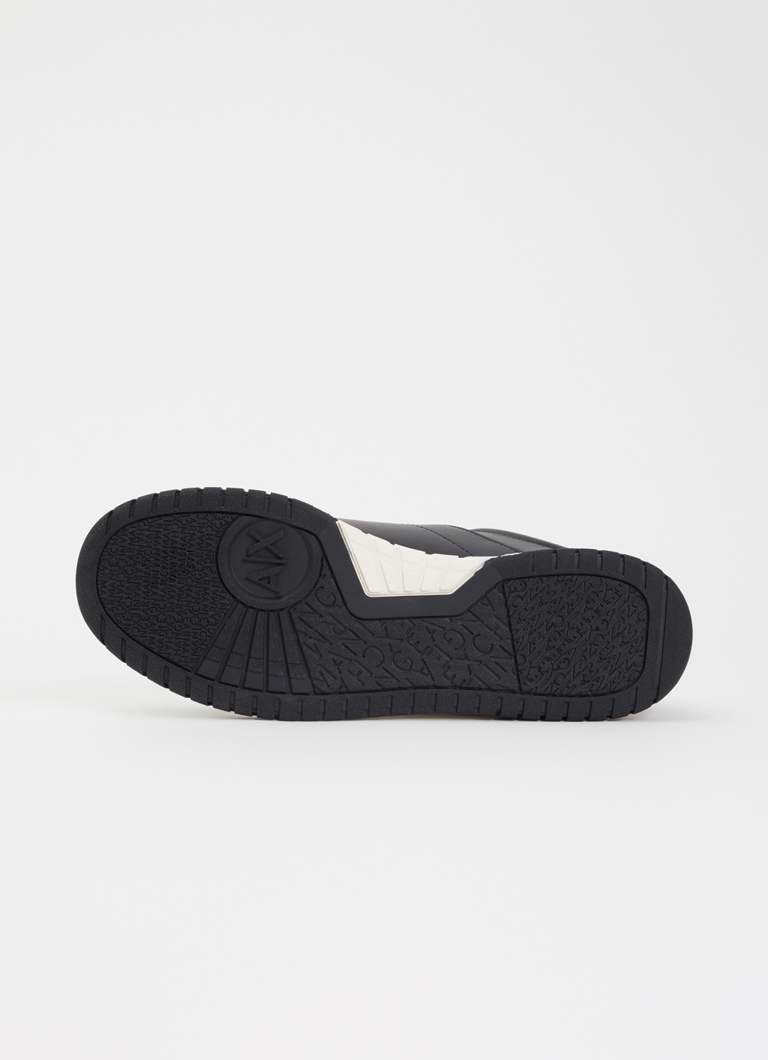 Armani Sneaker van leer met suède details - detail 5 zwart